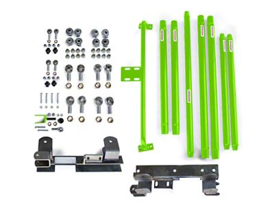 Steinjager Chrome Moly Tube Long Arm Tavel Kit for 2 to 6-Inch Lift; Neon Green (97-06 Jeep Wrangler TJ)
