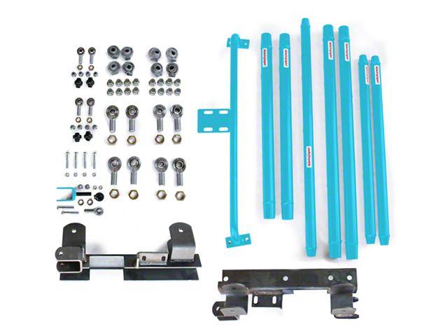 Steinjager DOM Tube Long Arm Travel Kit for 2 to 6-Inch Lift; Playboy Blue (97-06 Jeep Wrangler TJ)