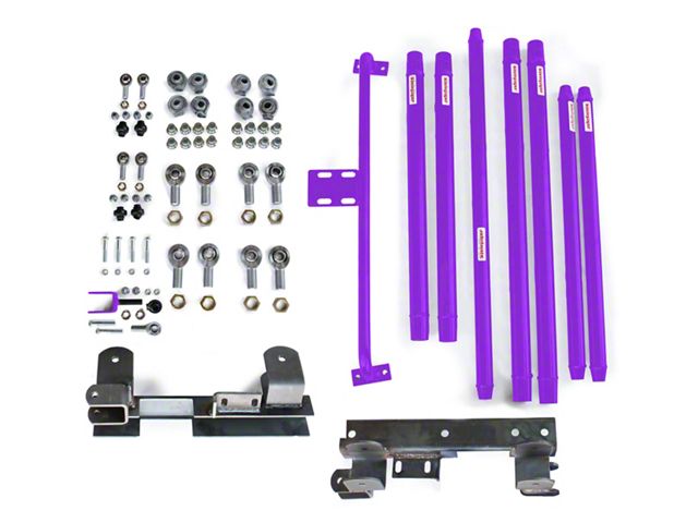 Steinjager DOM Tube Long Arm Travel Kit for 2 to 6-Inch Lift; Sinbad Purple (97-06 Jeep Wrangler TJ)