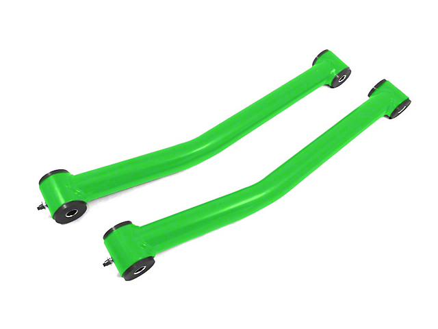 Steinjager Fixed Front Lower Control Arms for 2.50 to 4-Inch Lift; Neon Green (07-18 Jeep Wrangler JK)