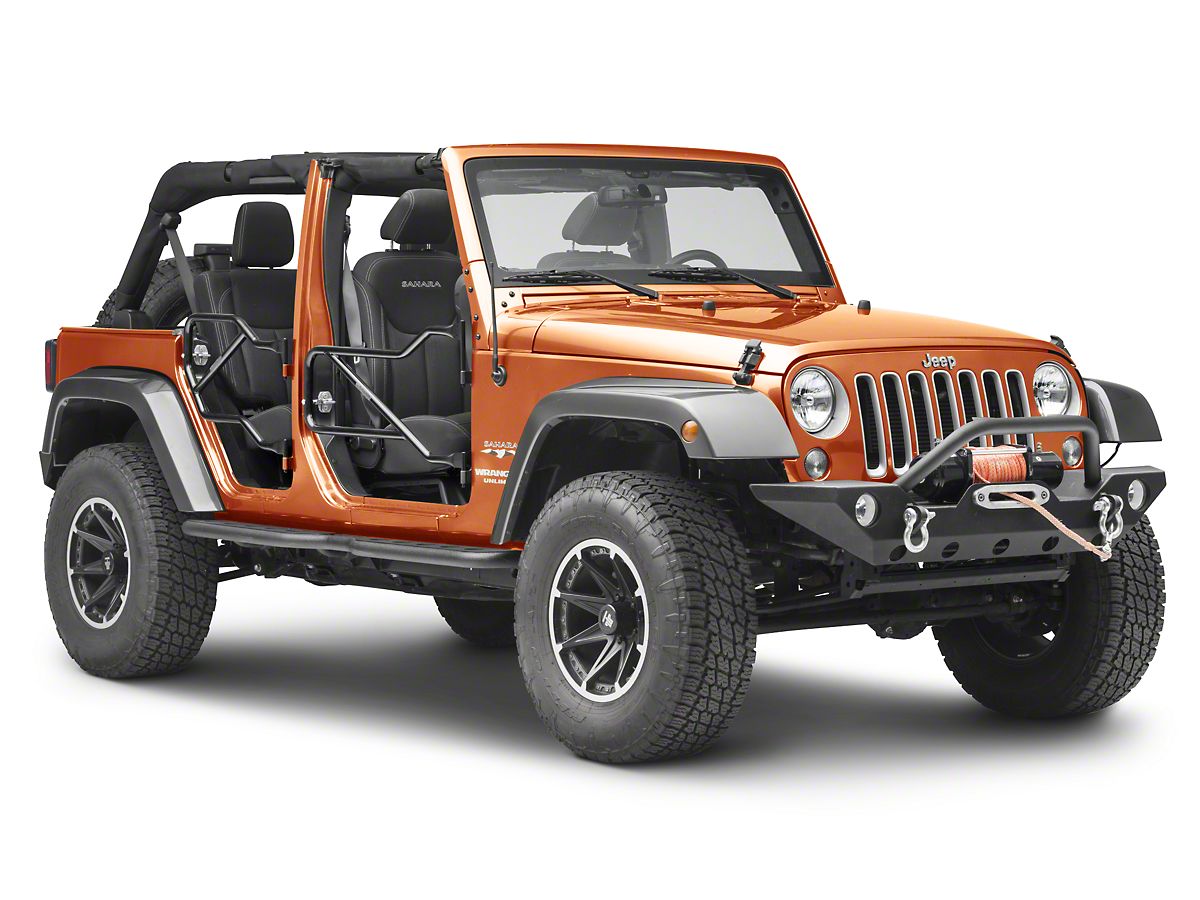 Steinjager Jeep Wrangler Front Rear Trail Tube Doors Black