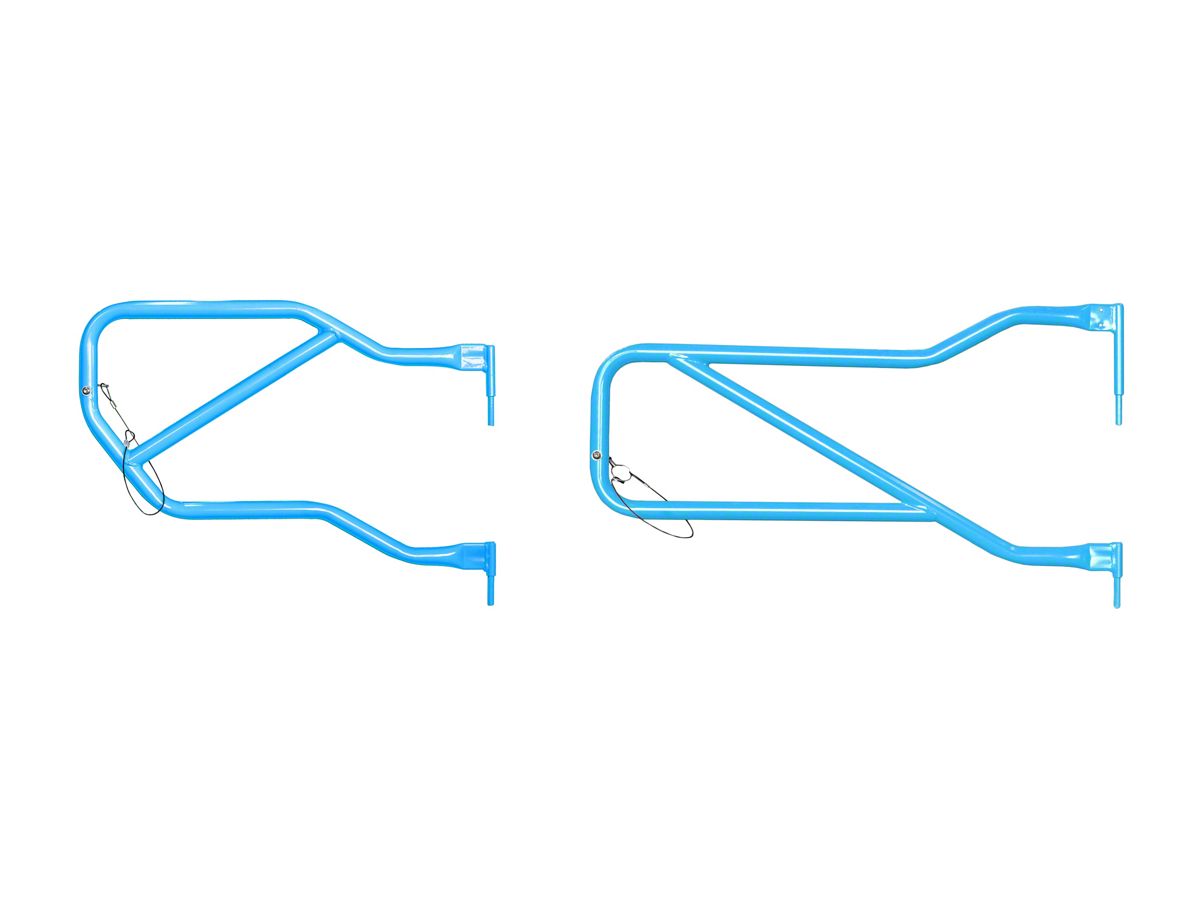 Steinjager Front Rear Trail Tube Doors Playboy Blue 07 18 Jeep Wrangler Jk 4 Door