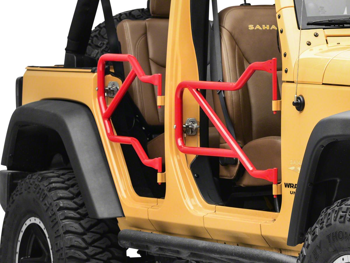 Steinjager Jeep Wrangler Front and Rear Trail Tube Doors; Red Baron  J0040940 (07-18 Jeep Wrangler JK 4-Door) - Free Shipping