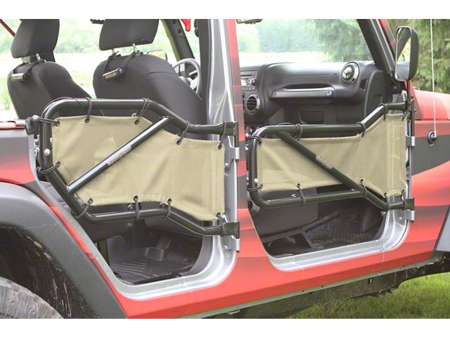 Steinjager Front and Rear Tube Door Covers; Almond (07-18 Jeep Wrangler JK 4-Door)