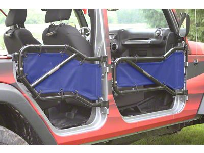 Steinjager Front and Rear Tube Door Covers; Royal Blue (07-18 Jeep Wrangler JK 4-Door)