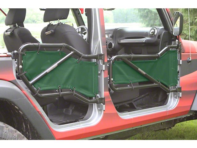 Steinjager Front and Rear Tube Door Covers; Spruce Green (07-18 Jeep Wrangler JK 4-Door)