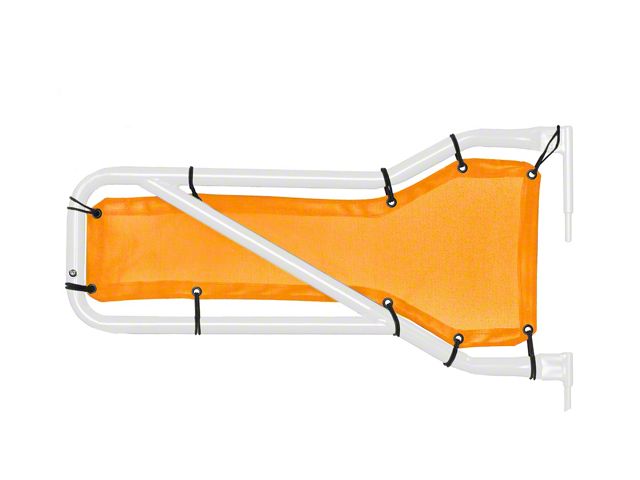 Steinjager Front Tube Door Mesh Covers; Orange (07-18 Jeep Wrangler JK)