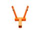 Steinjager Hitch Mounted Dual Flag Holder; Fluorescent Orange (Universal; Some Adaptation May Be Required)