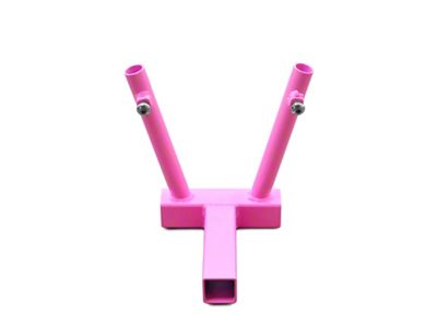 Steinjager Hitch Mounted Dual Flag Holder; Pinky (Universal; Some Adaptation May Be Required)