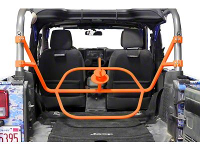 Steinjager Internal Spare Tire Carrier; Fluorescent Orange (07-18 Jeep Wrangler JK 2-Door)