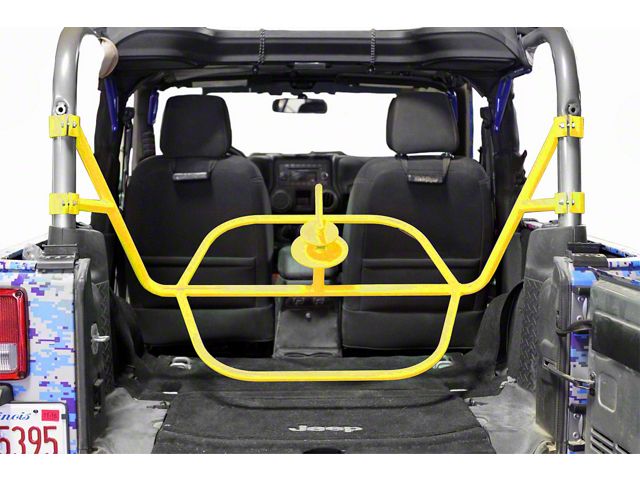 Steinjager Internal Spare Tire Carrier; Neon Yellow (07-18 Jeep Wrangler JK 2-Door)