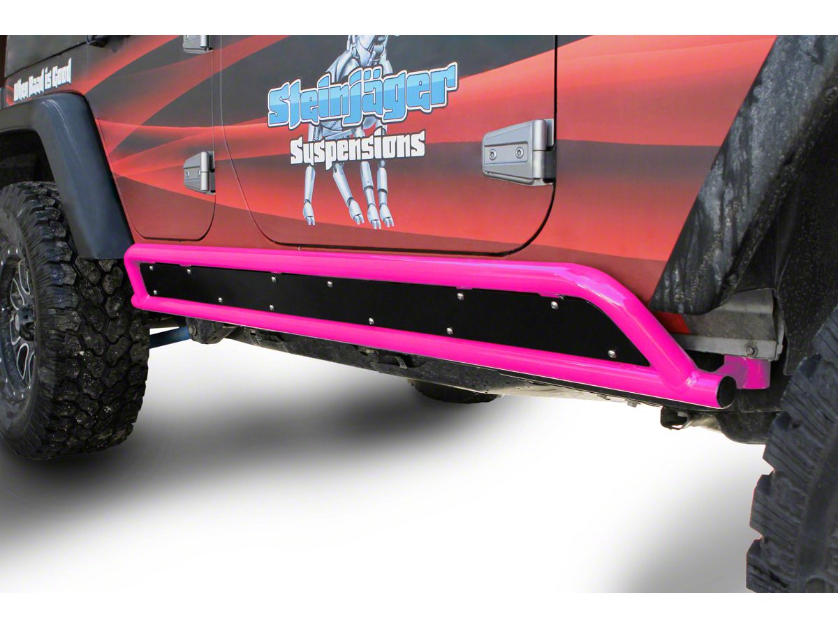 Steinjager Jeep Wrangler Phantom Rock Sliders; Hot Pink J0046402 (07-18 Jeep  Wrangler JK 4-Door) - Free Shipping