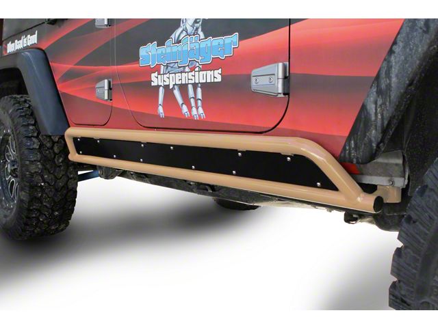 Steinjager Phantom Rock Sliders; Military Beige (07-18 Jeep Wrangler JK 4-Door)
