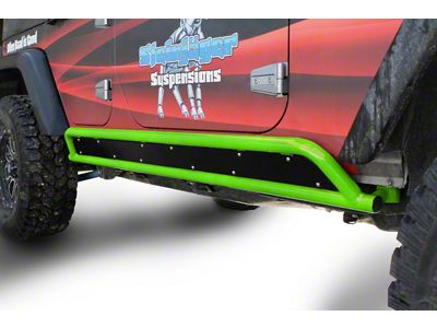 Steinjager Phantom Rock Sliders; Neon Green (07-18 Jeep Wrangler JK 4-Door)