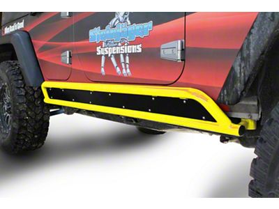 Steinjager Phantom Rock Sliders; Neon Yellow (07-18 Jeep Wrangler JK 4-Door)