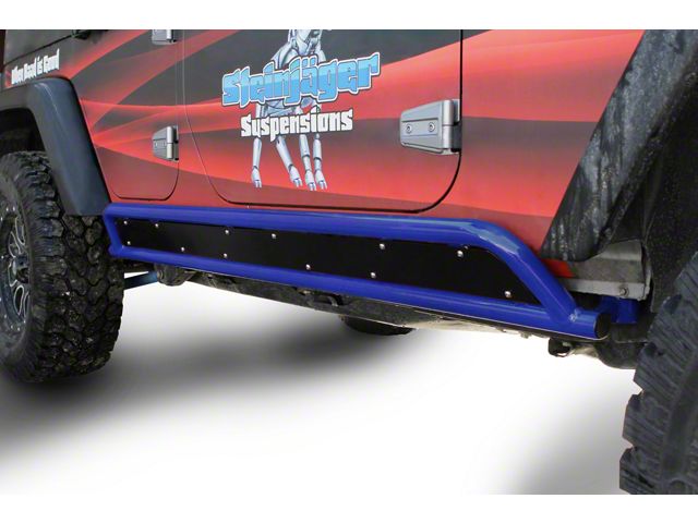 Steinjager Phantom Rock Sliders; Southwest Blue (07-18 Jeep Wrangler JK 4-Door)