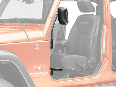 Steinjager Premium Mirror and Foot Peg Kit; Black (07-18 Jeep Wrangler JK)