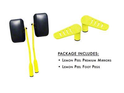 Steinjager Premium Mirror and Foot Peg Kit; Lemon Peel (07-18 Jeep Wrangler JK)