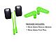 Steinjager Premium Mirror and Foot Peg Kit; Neon Green (07-18 Jeep Wrangler JK)