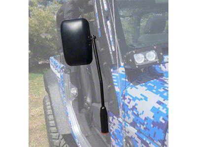 Steinjager Premium Mirror Kit; Black (07-18 Jeep Wrangler JK)