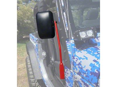 Steinjager Premium Mirror Kit; Red Baron (07-18 Jeep Wrangler JK)