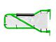 Steinjager Rear Tube Doors; Neon Green and White Mesh (07-18 Jeep Wrangler JK 4-Door)