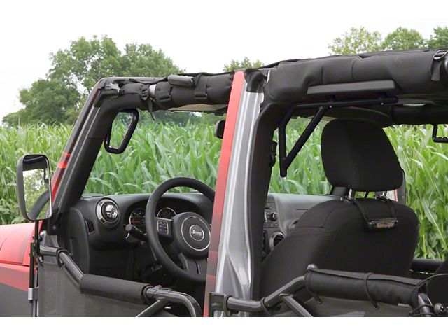Steinjager Rigid Wire Form Front and Rear Grab Handles; Black (07-18 Jeep Wrangler JK 4-Door)