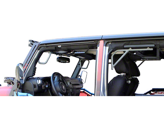 Steinjager Rigid Wire Form Front and Rear Grab Handles; Gray Hammertone (07-18 Jeep Wrangler JK 4-Door)