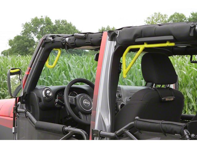 Steinjager Rigid Wire Form Front and Rear Grab Handles; Lemon Peel (07-18 Jeep Wrangler JK 4-Door)