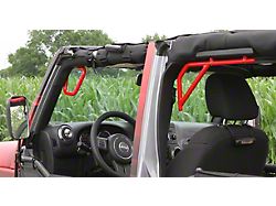 Steinjager Rigid Wire Form Front and Rear Grab Handles; Red Baron (07-18 Jeep Wrangler JK 4-Door)