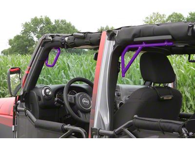Steinjager Rigid Wire Form Front and Rear Grab Handles; Sinbad Purple (07-18 Jeep Wrangler JK 4-Door)