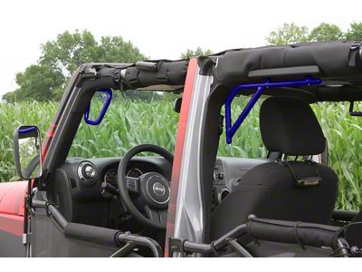 Steinjager Rigid Wire Form Front and Rear Grab Handles; Southwest Blue (07-18 Jeep Wrangler JK 4-Door)