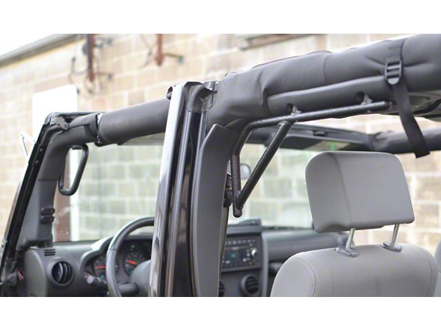 Steinjager Rigid Wire Form Front and Rear Grab Handles; Texturized Black (07-18 Jeep Wrangler JK 4-Door)