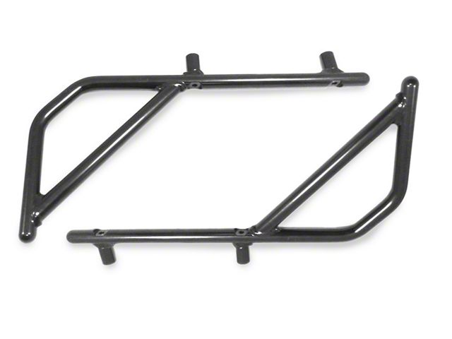Steinjager Rigid Wire Form Rear Grab Handles; Bare Metal (07-18 Jeep Wrangler JK 4-Door)