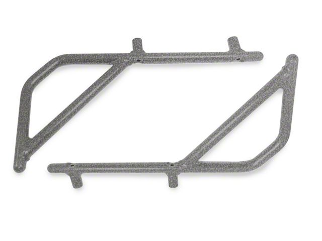 Steinjager Rigid Wire Form Rear Grab Handles; Gray Hammertone (07-18 Jeep Wrangler JK 4-Door)