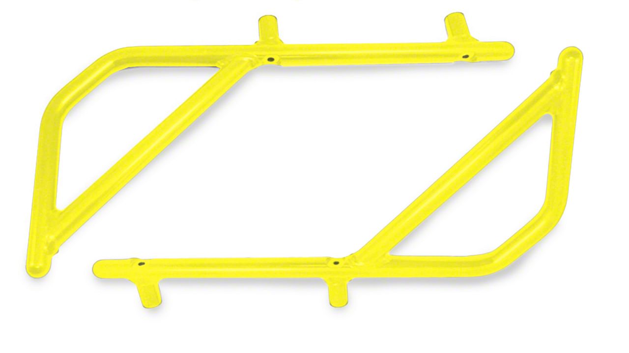 Steinjager Jeep Wrangler Rigid Wire Form Rear Grab Handles; Neon Yellow ...