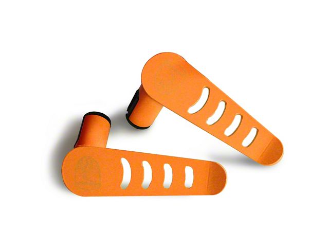 Steinjager Stationary Foot Pegs; Fluorescent Orange (07-18 Jeep Wrangler JK)