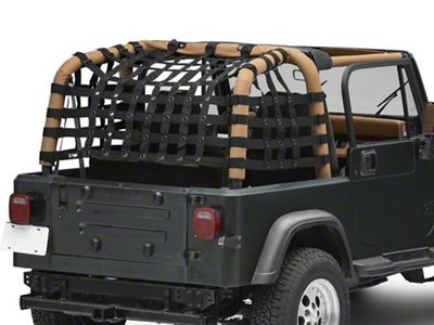 Steinjager Teddy Top Cargo Net Kit; Black (87-95 Jeep Wrangler YJ)