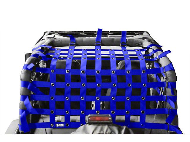Steinjager Teddy Top Cargo Net Kit; Blue (87-95 Jeep Wrangler YJ)