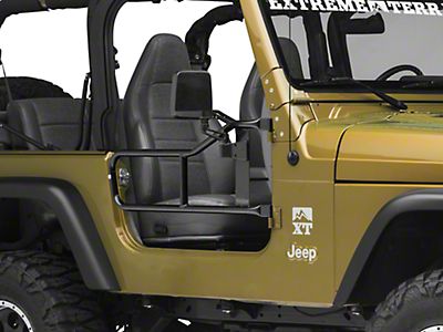 Steinjager Jeep Wrangler Tube Door Cargo Net Covers - Black J0043570 (97-06 Jeep  Wrangler TJ)