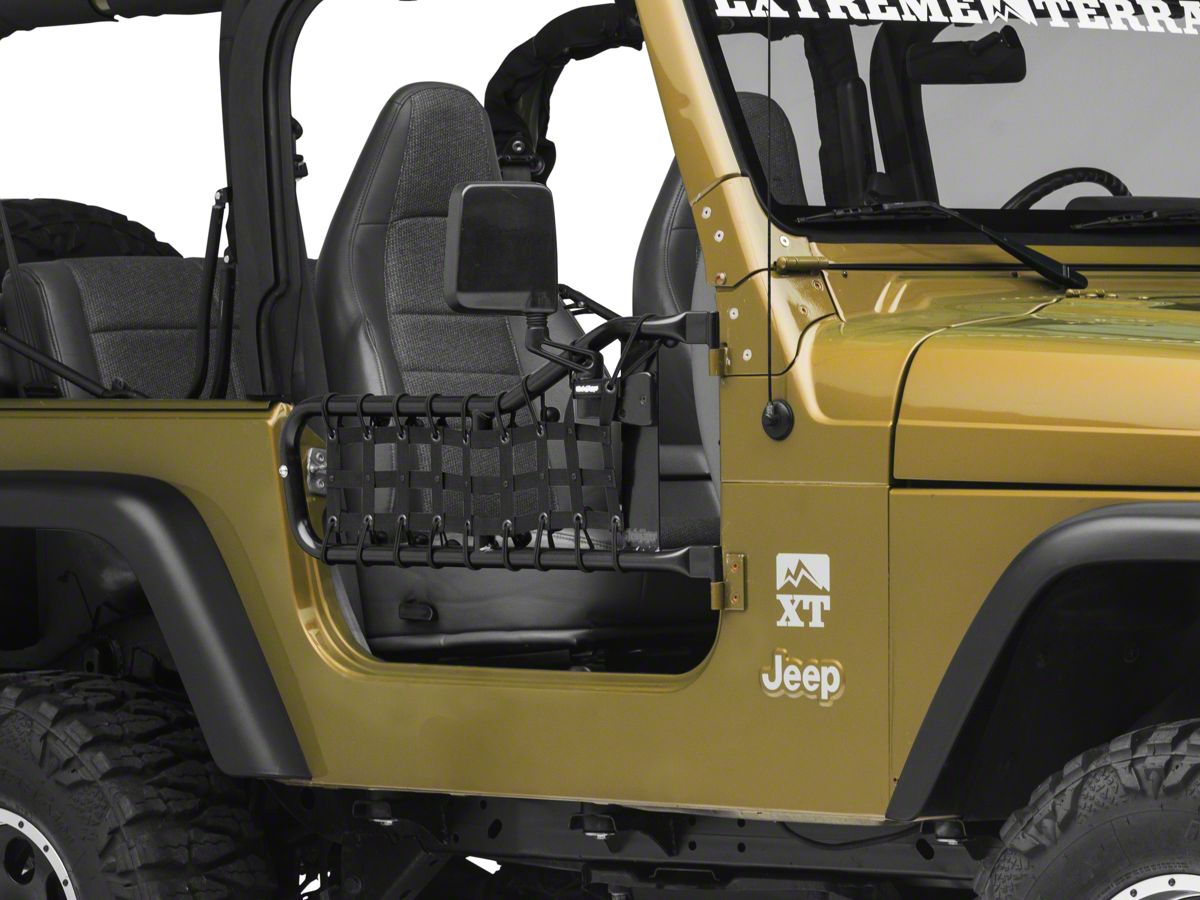 Steinjager Jeep Wrangler Tube Door Cargo Net Covers Black