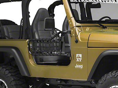 Steinjager Jeep Wrangler Tube Door Cargo Net Covers - Black J0043570 (97-06 Jeep  Wrangler TJ)