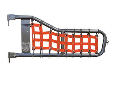 Steinjager Tube Door Cargo Net Covers; Orange (87-95 Jeep Wrangler YJ)