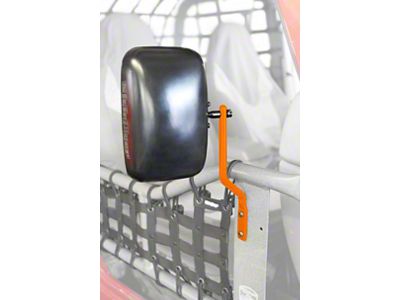 Steinjager Tube Door Mirror Kit; Fluorescent Orange (97-06 Jeep Wrangler TJ)
