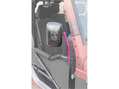 Steinjager Tube Door Mirror Kit; Hot Pink (07-18 Jeep Wrangler JK)