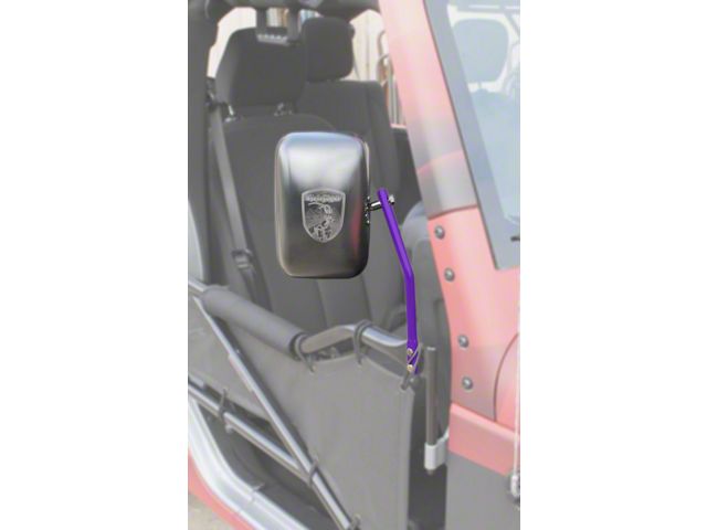 Steinjager Tube Door Mirror Kit; Sinbad Purple (07-18 Jeep Wrangler JK)