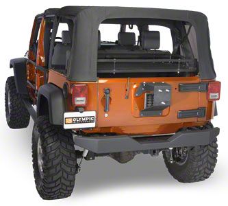 Olympic 4x4 Jeep Wrangler Extended Heavy Duty Tire Mount - Textured ...