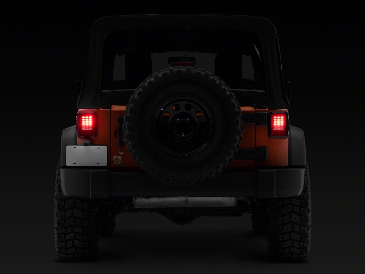 Jeep Wrangler LED Tail Lights; Red (07-18 Jeep Wrangler JK)