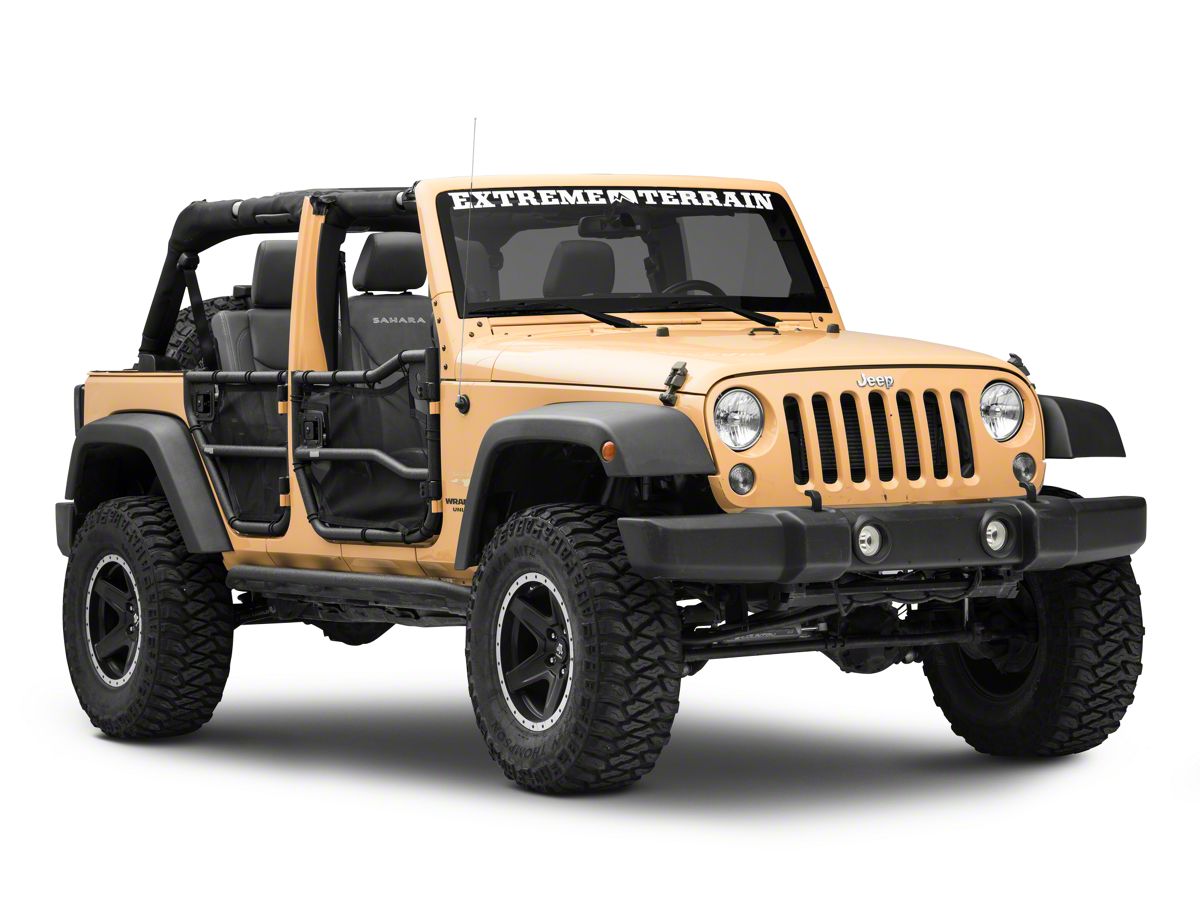 Rugged Ridge Jeep Wrangler Front and Rear Tube Doors with Eclipse Door  Covers  (07-18 Jeep Wrangler JK 4-Door) - Free Shipping