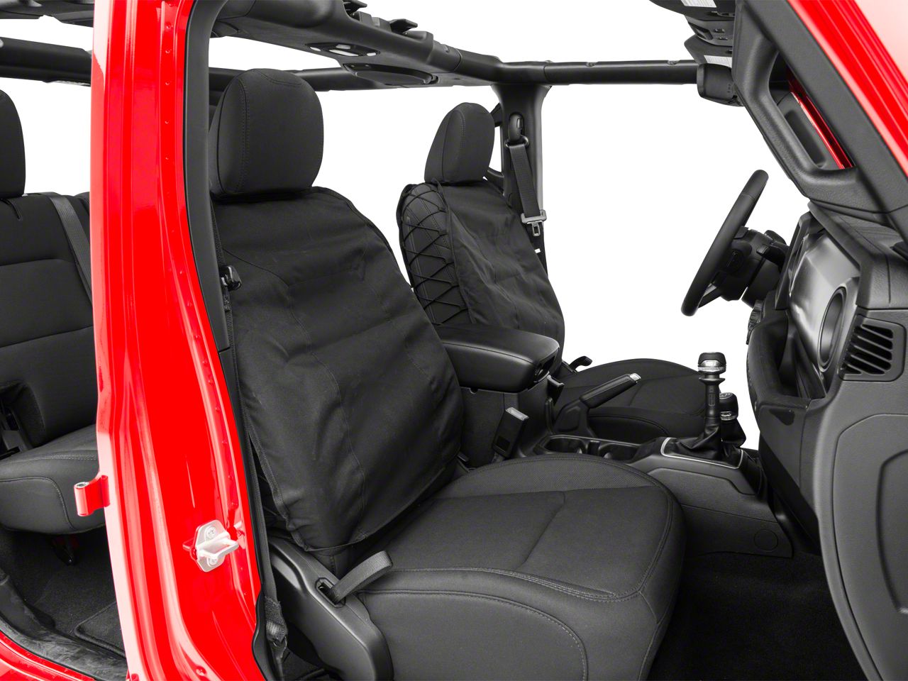 Jeep Wrangler TJ Molle Roll Bar Padding Cover Kit by Smittybilt - Black